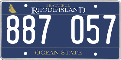 RI license plate 887057