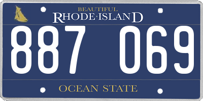 RI license plate 887069