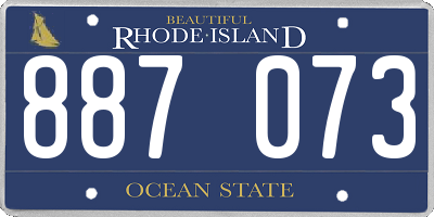 RI license plate 887073