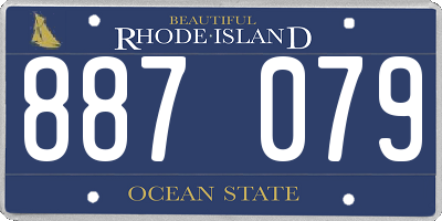 RI license plate 887079