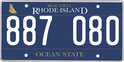 RI license plate 887080