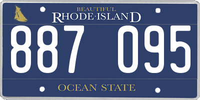 RI license plate 887095