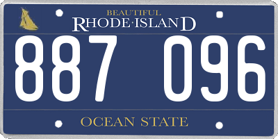 RI license plate 887096