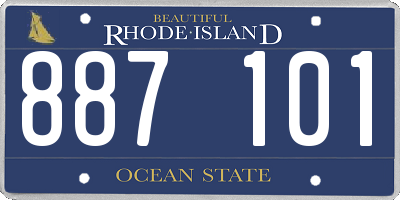 RI license plate 887101