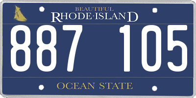 RI license plate 887105