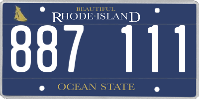 RI license plate 887111