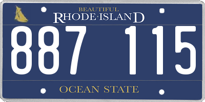 RI license plate 887115