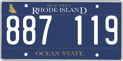 RI license plate 887119