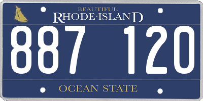 RI license plate 887120