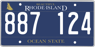 RI license plate 887124