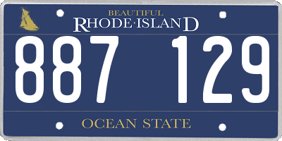 RI license plate 887129