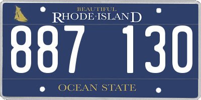 RI license plate 887130