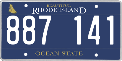 RI license plate 887141