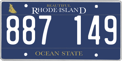RI license plate 887149