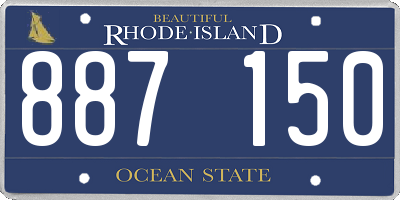 RI license plate 887150