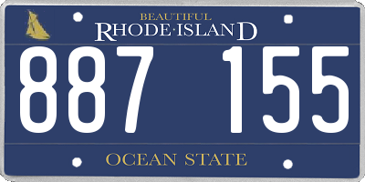 RI license plate 887155