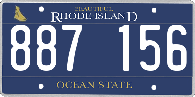 RI license plate 887156
