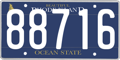 RI license plate 88716