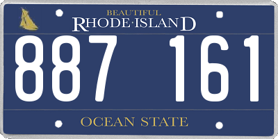 RI license plate 887161