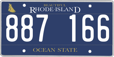 RI license plate 887166