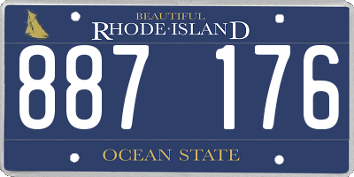 RI license plate 887176