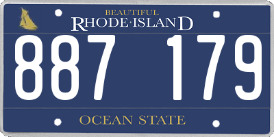 RI license plate 887179