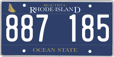 RI license plate 887185