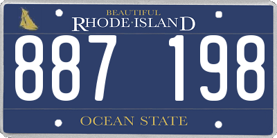 RI license plate 887198