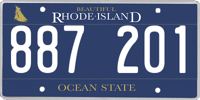 RI license plate 887201