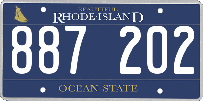 RI license plate 887202
