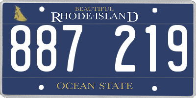 RI license plate 887219