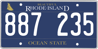 RI license plate 887235
