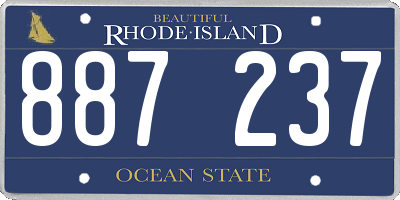 RI license plate 887237