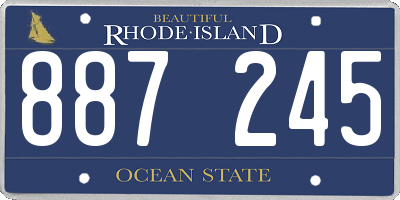 RI license plate 887245