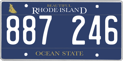 RI license plate 887246