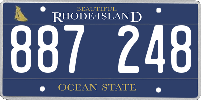 RI license plate 887248