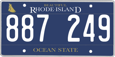 RI license plate 887249