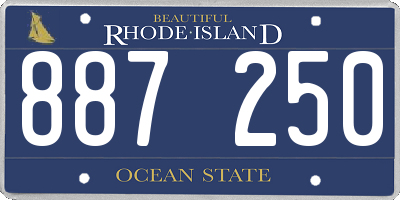 RI license plate 887250