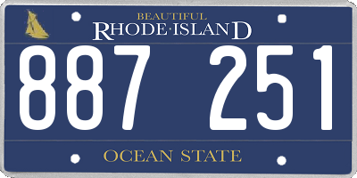 RI license plate 887251