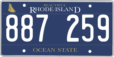 RI license plate 887259