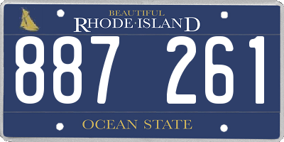 RI license plate 887261