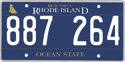 RI license plate 887264