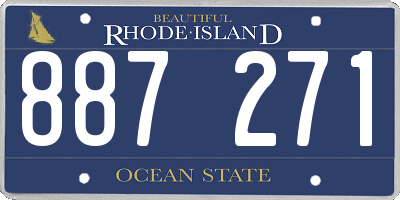 RI license plate 887271