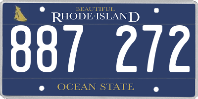 RI license plate 887272