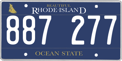 RI license plate 887277
