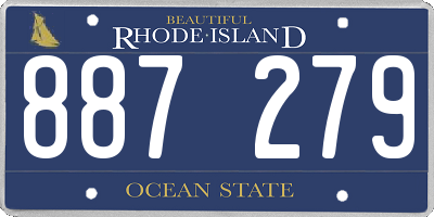 RI license plate 887279