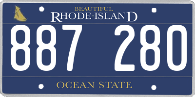 RI license plate 887280