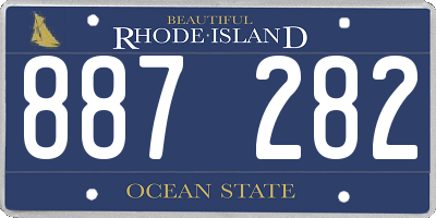 RI license plate 887282