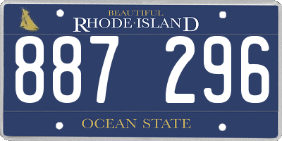 RI license plate 887296