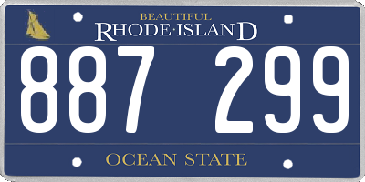 RI license plate 887299